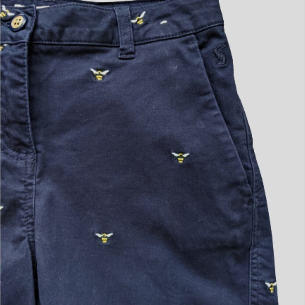 Jules Maison Jules Signature Navy Embroidered Bumblebee Shorts 4 - Picture 2 of 8
